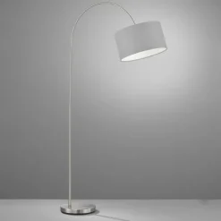 Lampes En Tissu-Luminaires Fischer & Honsel Lampadaire Fischer & Honsel Arc Nickel mat, 3 lumières