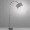 Lampes En Tissu-Luminaires Fischer & Honsel Lampadaire Fischer & Honsel Arc Noir, 3 lumières