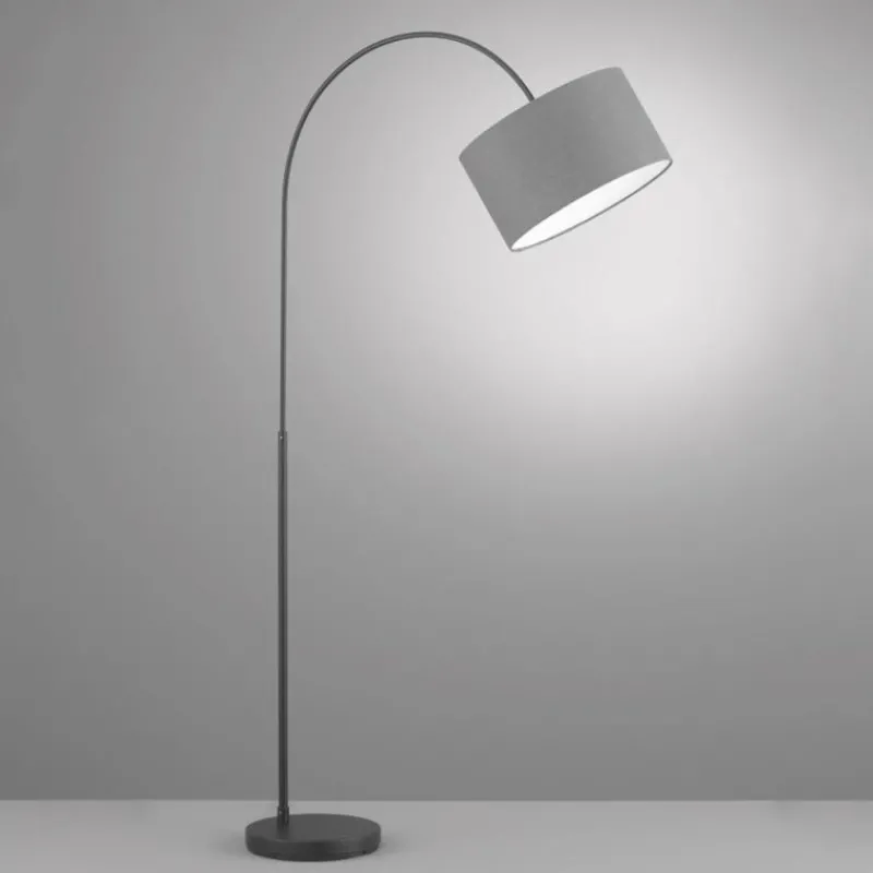 Lampes En Tissu-Luminaires Fischer & Honsel Lampadaire Fischer & Honsel Arc Noir, 3 lumières