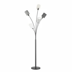 Lampes En Tissu-Luminaires Fischer & Honsel Lampadaire Fischer & Honsel Koi Noir, 5 lumières