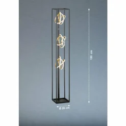 Luminaires Fischer & Honsel Lampadaire Fischer & Honsel Gisi LED Noir, 3 lumières* Éclairage Led