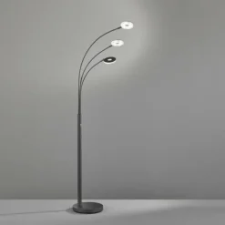 Luminaires Fischer & Honsel Lampadaire Fischer & Honsel Dent LED Noir, 3 lumières* Éclairage Led