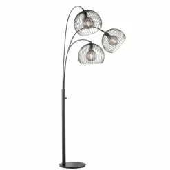 Luminaires Fischer & Honsel Lampadaire Fischer & Honsel Wire Noir, 3 lumières* Lampadaires Et Lampes Sur Pied