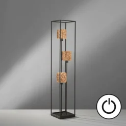 Luminaires Fischer & Honsel Lampadaire Fischer & Honsel Hyazinthe Noir, 3 lumières* Lampadaires Et Lampes Sur Pied