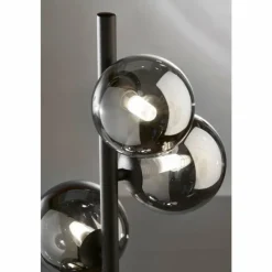 Suspension Verre Fumé-Luminaires Fischer & Honsel Lampadaire Fischer & Honsel Bala LED Noir, 5 lumières