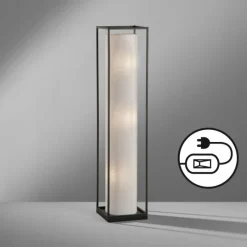 Lampes En Tissu-Luminaires Fischer & Honsel Lampadaire Fischer & Honsel Thor Noir, 3 lumières