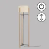 Lampes En Tissu-Luminaires Fischer & Honsel Lampadaire Fischer & Honsel SHINE-WOOD Écru, Noir, 3 lumières