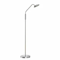 Luminaires Fischer & Honsel Lampadaire Fischer & Honsel Tallri LED Nickel mat, 1 lumière