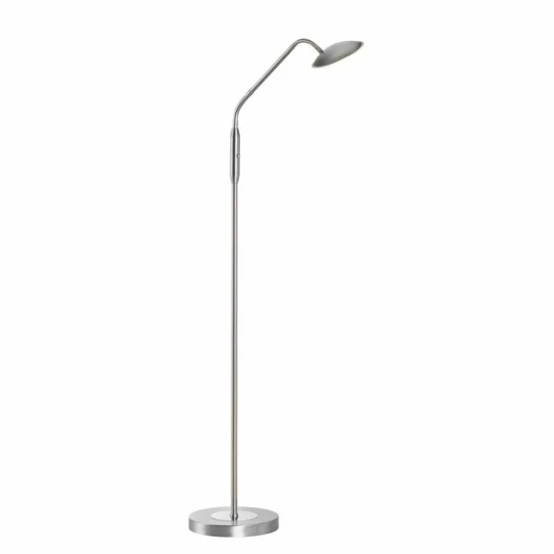 Luminaires Fischer & Honsel Lampadaire Fischer & Honsel Tallri LED Nickel mat, 1 lumière