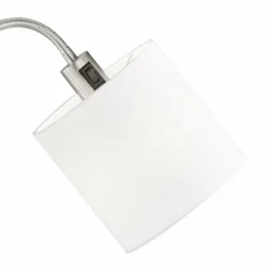Lampes En Tissu-Luminaires Fischer & Honsel Lampadaire Fischer-Honsel Cozy Nickel mat, 2 lumières