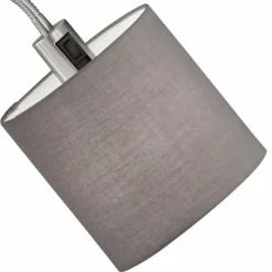 Lampes En Tissu-Luminaires Fischer & Honsel Lampadaire Fischer-Honsel Cozy Nickel mat, 2 lumières