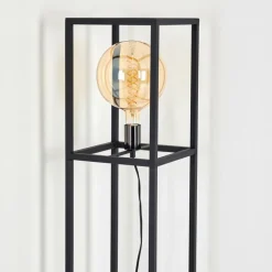 Lampes Vintages & Rétros-hofstein Lampadaire Flambeau Noir, 1 lumière