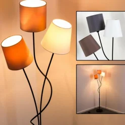 Lampes En Tissu-hofstein Lampadaire FLIN Noir, 3 lumières