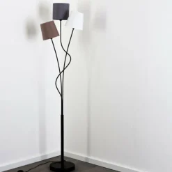 Lampes En Tissu-hofstein Lampadaire FLIN Noir, 3 lumières
