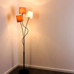 Lampes En Tissu-hofstein Lampadaire FLIN Noir, 3 lumières