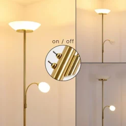 Luminaires Rustiques-hofstein Lampadaire Gismaro Laiton, 3 lumières