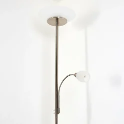 hofstein Lampadaire Gismaro Nickel mat, 3 lumières