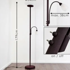 Luminaires Rustiques-hofstein Lampadaire Gismaro Rouille, 3 lumières