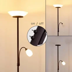 Luminaires Rustiques-hofstein Lampadaire Gismaro Rouille, 3 lumières