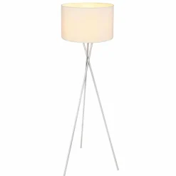Lampes En Tissu-Luminaires Globo Lighting Lampadaire Globo AVA Nickel mat, 1 lumière