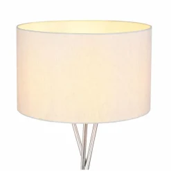 Lampes En Tissu-Luminaires Globo Lighting Lampadaire Globo AVA Nickel mat, 1 lumière
