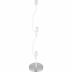 Lampes En Tissu-Luminaires Globo Lighting Lampadaire Globo AVA Nickel mat, 3 lumières