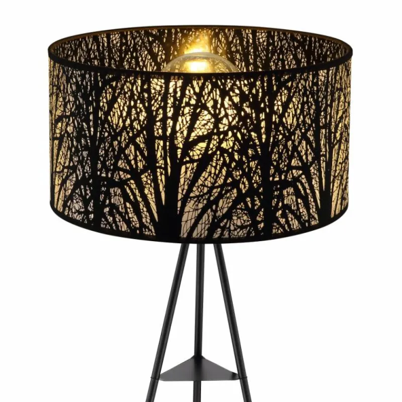 Luminaires Globo Lighting Lampadaire Globo BARZI Noir, 1 lumière* Lampadaires Et Lampes Sur Pied