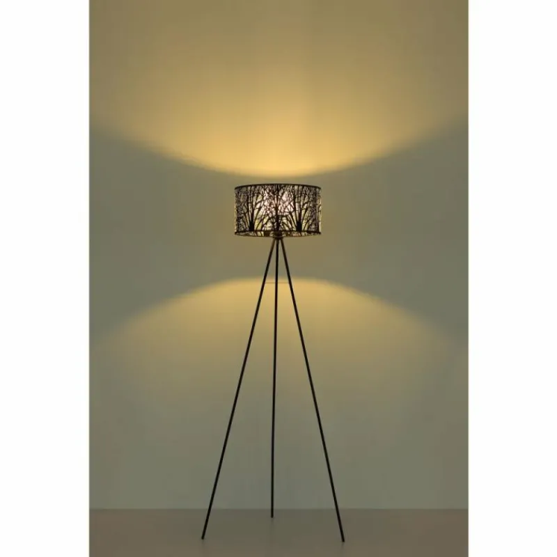 Luminaires Globo Lighting Lampadaire Globo BARZI Noir, 1 lumière* Lampadaires Et Lampes Sur Pied