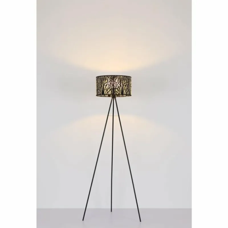 Luminaires Globo Lighting Lampadaire Globo BARZI Noir, 1 lumière* Lampadaires Et Lampes Sur Pied