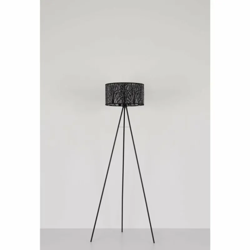 Luminaires Globo Lighting Lampadaire Globo BARZI Noir, 1 lumière* Lampadaires Et Lampes Sur Pied