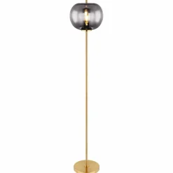 Suspension Verre Fumé-Luminaires Globo Lighting Lampadaire Globo BLACKY Laiton, 1 lumière