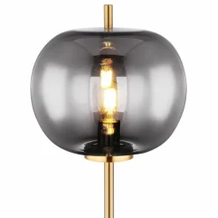 Suspension Verre Fumé-Luminaires Globo Lighting Lampadaire Globo BLACKY Laiton, 1 lumière