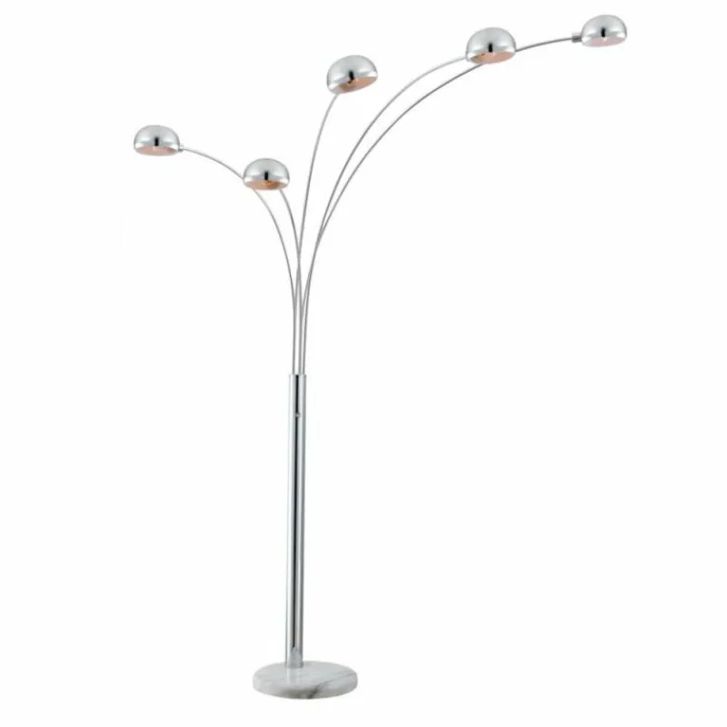 Luminaires Globo Lighting Lampadaire Globo Chrome, 5 lumières* Lampadaires Et Lampes Sur Pied