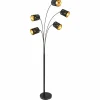 Lampes Dorées-Luminaires Globo Lighting Lampadaire Globo CLARKE Noir, 5 lumières