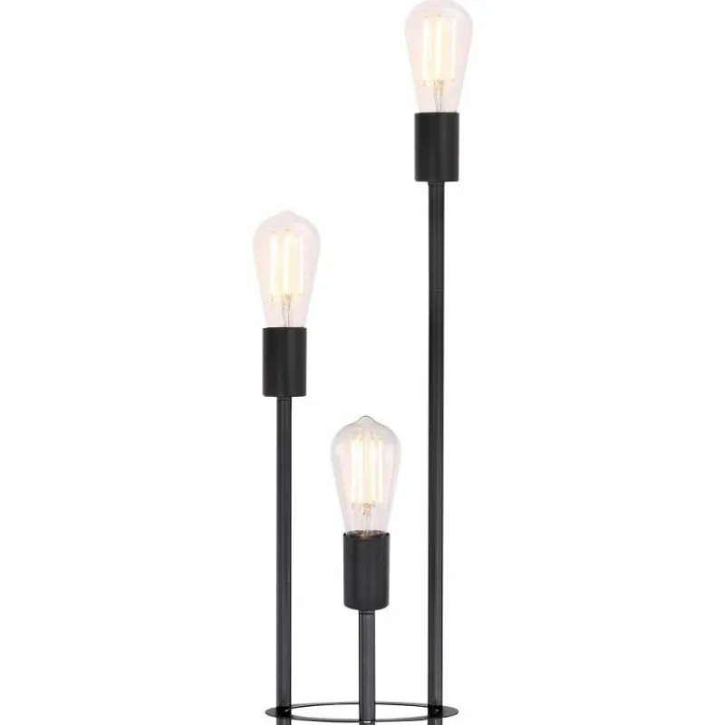 Luminaires Globo Lighting Lampadaire Globo DECADI Noir, 3 lumières* Lampadaires Et Lampes Sur Pied