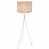 Lampes En Tissu-Luminaires Globo Lighting Lampadaire Globo DENIMATT Nickel mat, 1 lumière