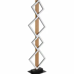 Lampes En Bois-Luminaires Globo Lighting Lampadaire Globo DUSTIN LED Bois foncé, Noir, 1 lumière