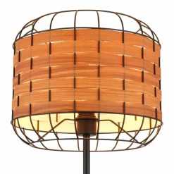 Style Boho-Chic-Luminaires Globo Lighting Lampadaire Globo ELMAR Noir, 1 lumière