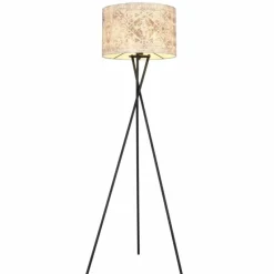 Lampes En Tissu-Luminaires Globo Lighting Lampadaire Globo GABRIELE Noir, 1 lumière