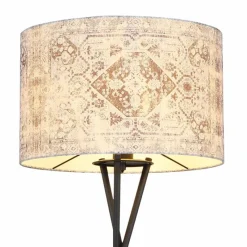 Lampes En Tissu-Luminaires Globo Lighting Lampadaire Globo GABRIELE Noir, 1 lumière