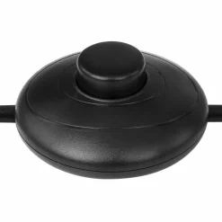 Style Boho-Chic-Luminaires Globo Lighting Lampadaire Globo GINA Bois foncé, Noir, 1 lumière