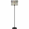 Suspension Verre Fumé-Luminaires Globo Lighting Lampadaire Globo GORLEY Noir, 1 lumière