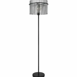Suspension Verre Fumé-Luminaires Globo Lighting Lampadaire Globo GORLEY Noir, 1 lumière