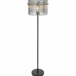 Suspension Verre Fumé-Luminaires Globo Lighting Lampadaire Globo GORLEY Noir, 1 lumière
