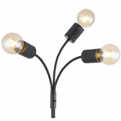 Luminaires Globo Lighting Lampadaire Globo HERMINE Noir, 3 lumières* Lampadaires Et Lampes Sur Pied