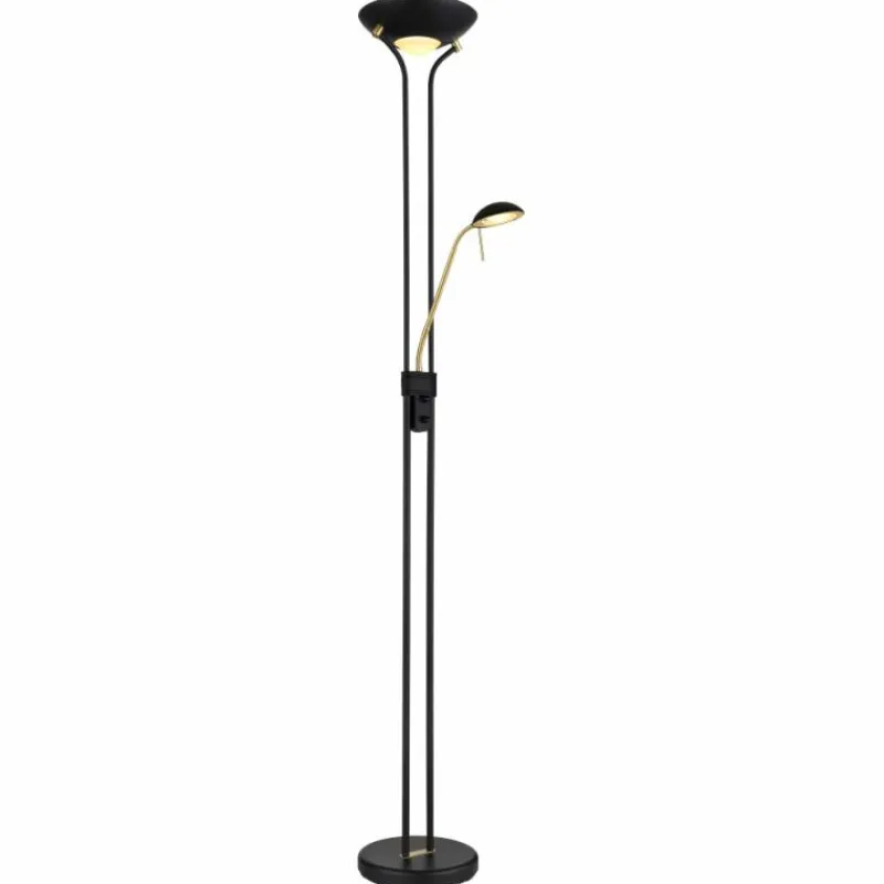 Luminaires Globo Lighting Lampadaire Globo LEONAS LED Laiton, Noir, 1 lumière* Éclairage Led