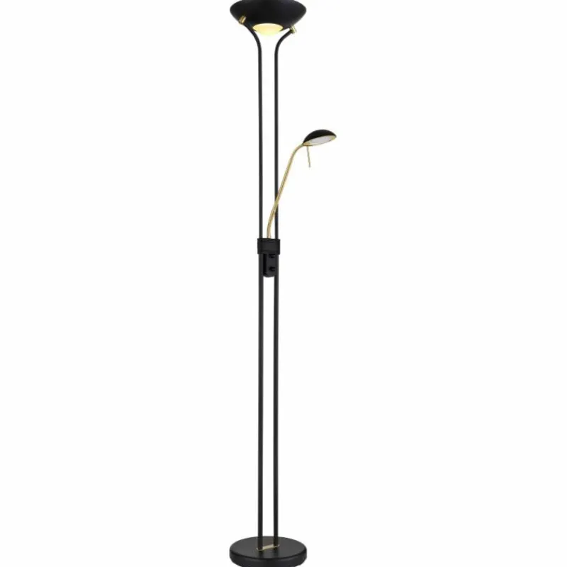 Luminaires Globo Lighting Lampadaire Globo LEONAS LED Laiton, Noir, 1 lumière* Éclairage Led