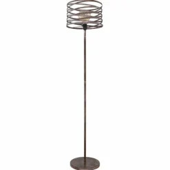 Lampes Vintages & Rétros-Luminaires Globo Lighting Lampadaire Globo MARCO Brun, Noir, 1 lumière