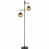 Lampes En Bois-Luminaires Globo Lighting Lampadaire Globo MAXI Écru, Noir, 2 lumières