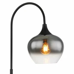 Suspension Verre Fumé-Luminaires Globo Lighting Lampadaire Globo MAXY Noir, 1 lumière